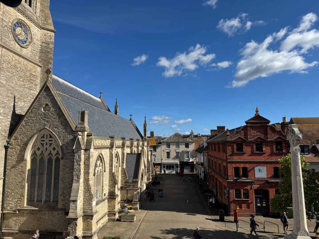 Lot: 63 - THREE STOREY FREEHOLD TOWN CENTRE COMMERCIAL INVESTMENT - The View from the Second Floor